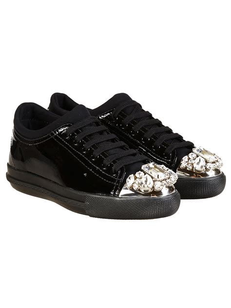 miu miu sneaker black|where to buy miu michu.